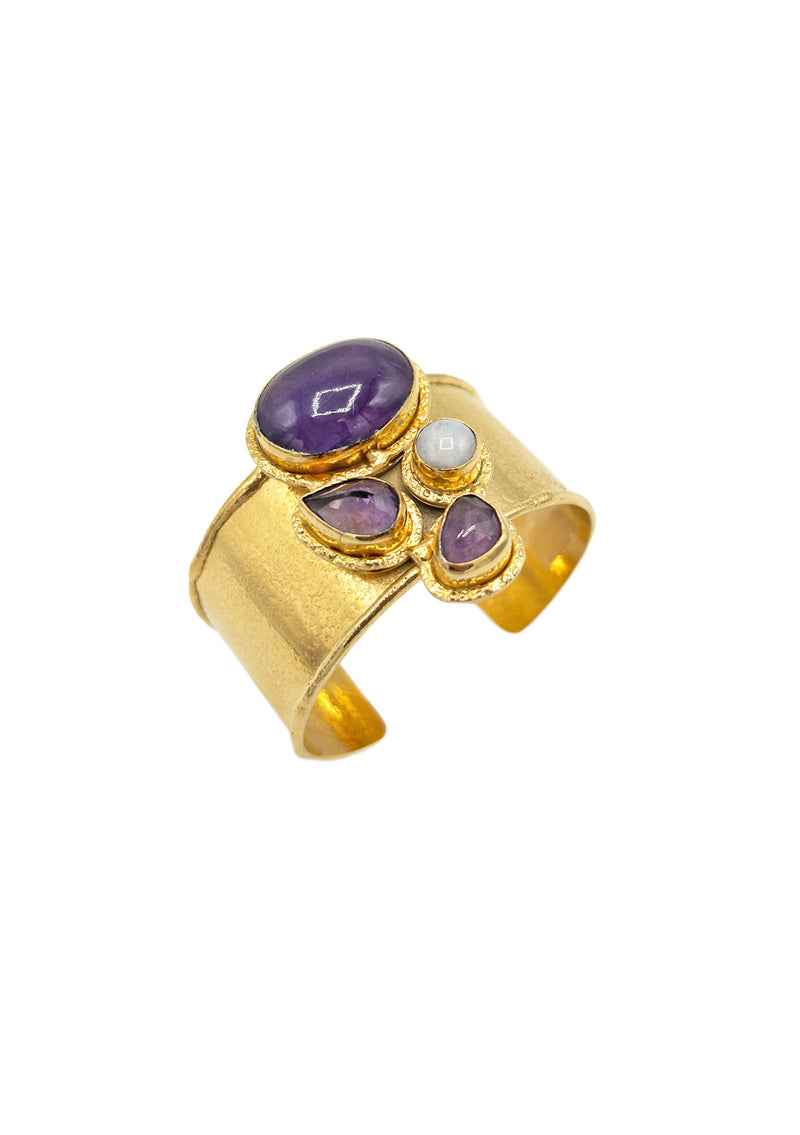 Amethyst Gold Cuff