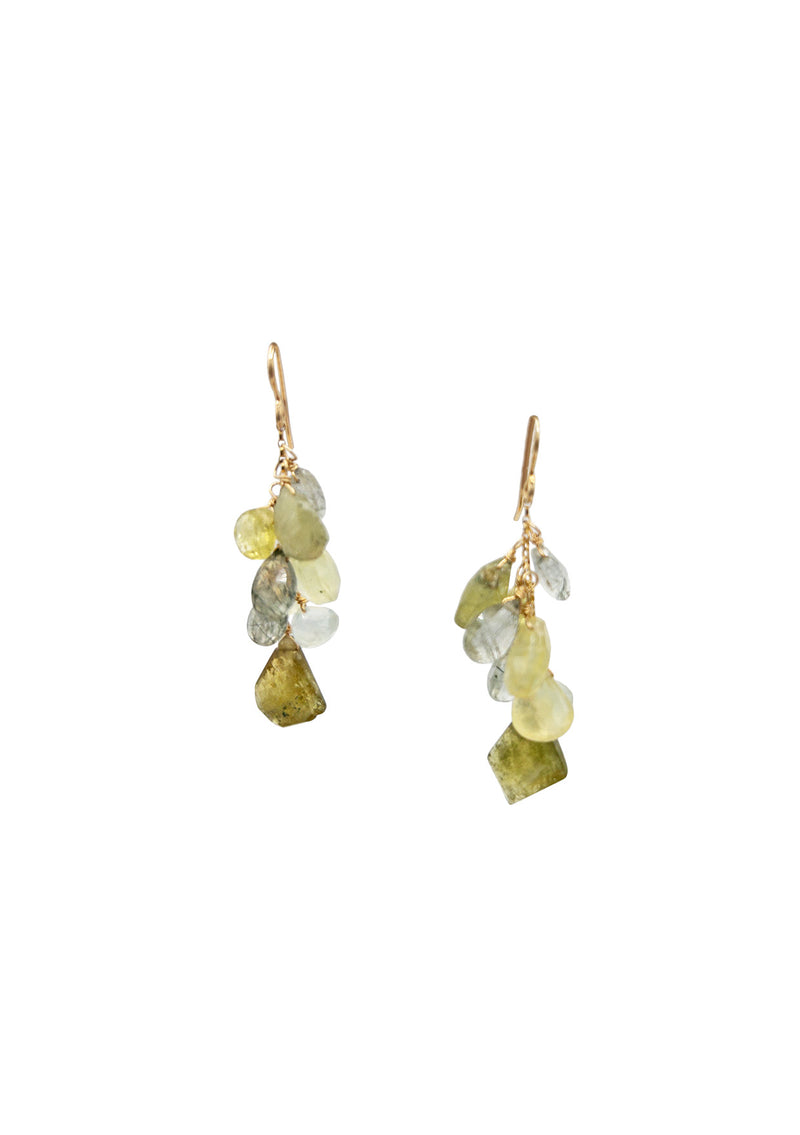 Green Garnet Prehnite Earrings