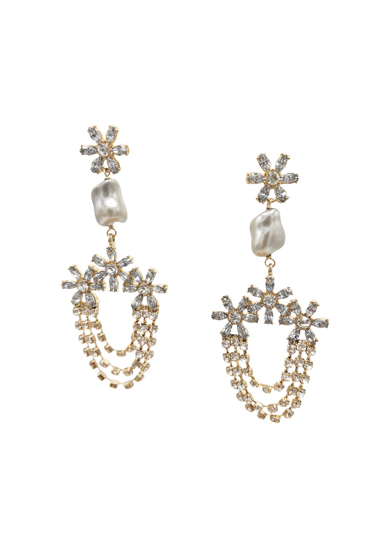 Clear Crystal Statement Earrings