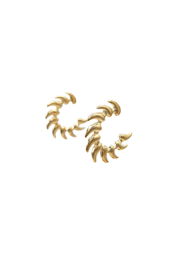 Spike Gold Hoop Earrings