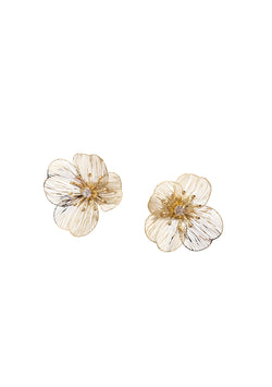 Gold Filigree Flower Earrings