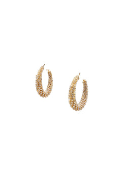 Small Gold Textured Hoop Earrings