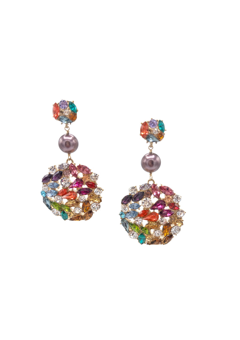 Multicolor Crystal Drop Earrings