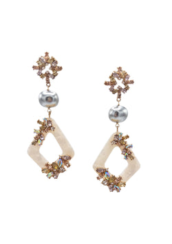 Pearl and Crystal Statement Earrings