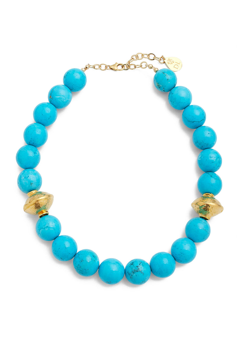 Turquoise Gold Accent Necklace