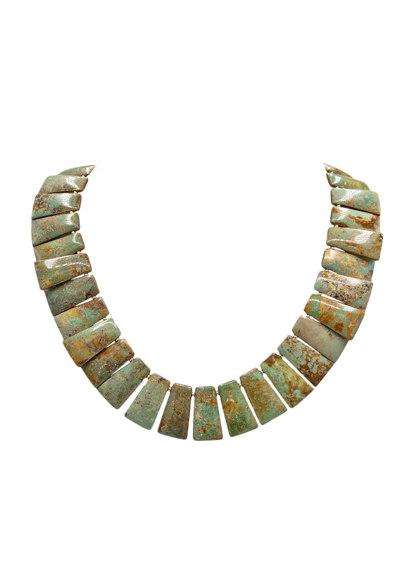 Natural Turquoise Slab Necklace