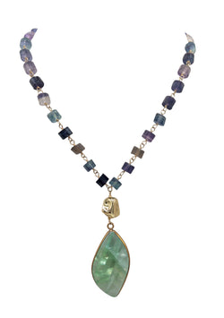 Fluorite Station Pendant Necklace