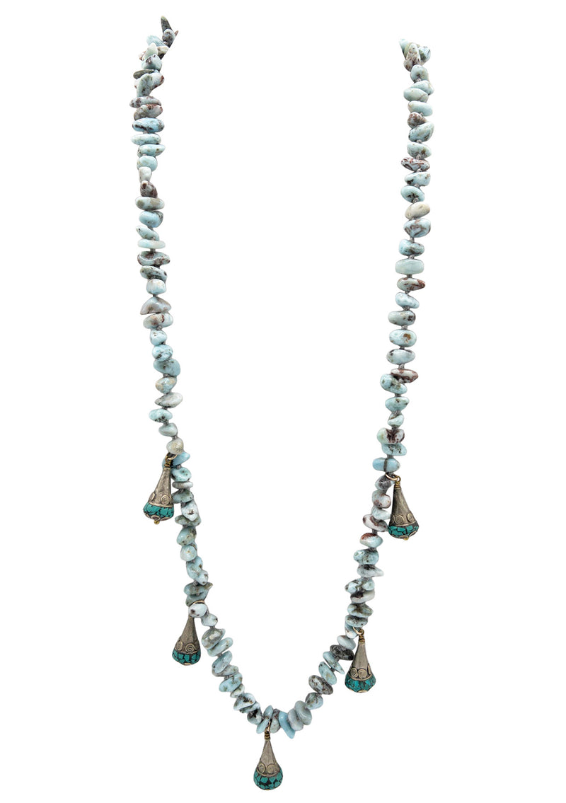 Larimar Ethnic Necklace