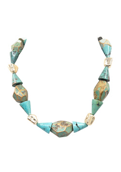 Turquoise Gold Accent  Necklace