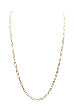 Gold Link Long Chain Necklace